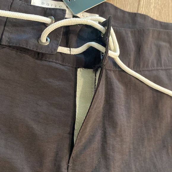 Parke & Ronen 8” Black Lined Nylon Swim Board Shorts Size 36 - Picture 6 of 13